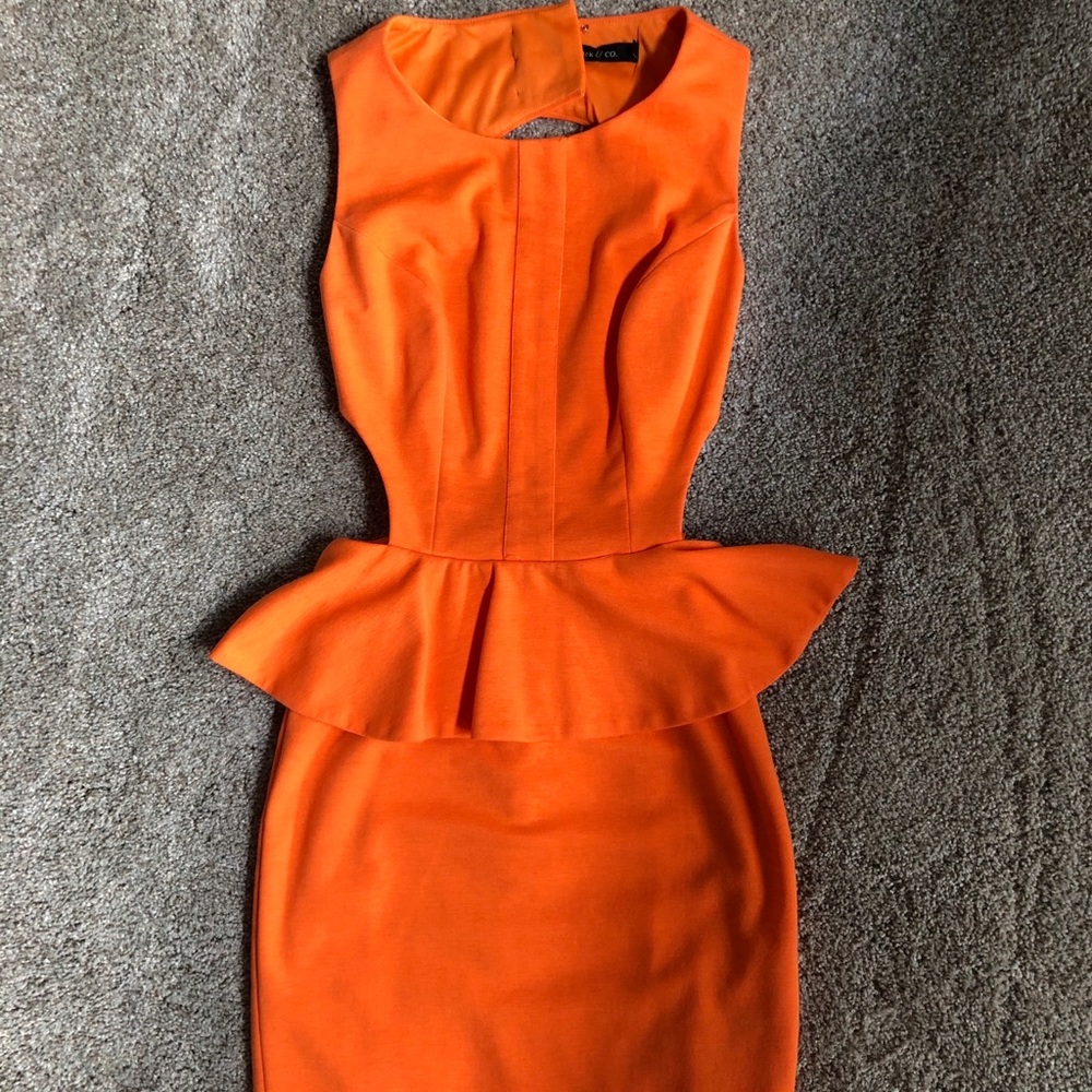 Peplum Open Back Dress